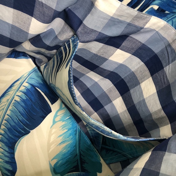 Large Tropical Palm Print Cotton Canvas Tote Bags - Picture 12 of 16